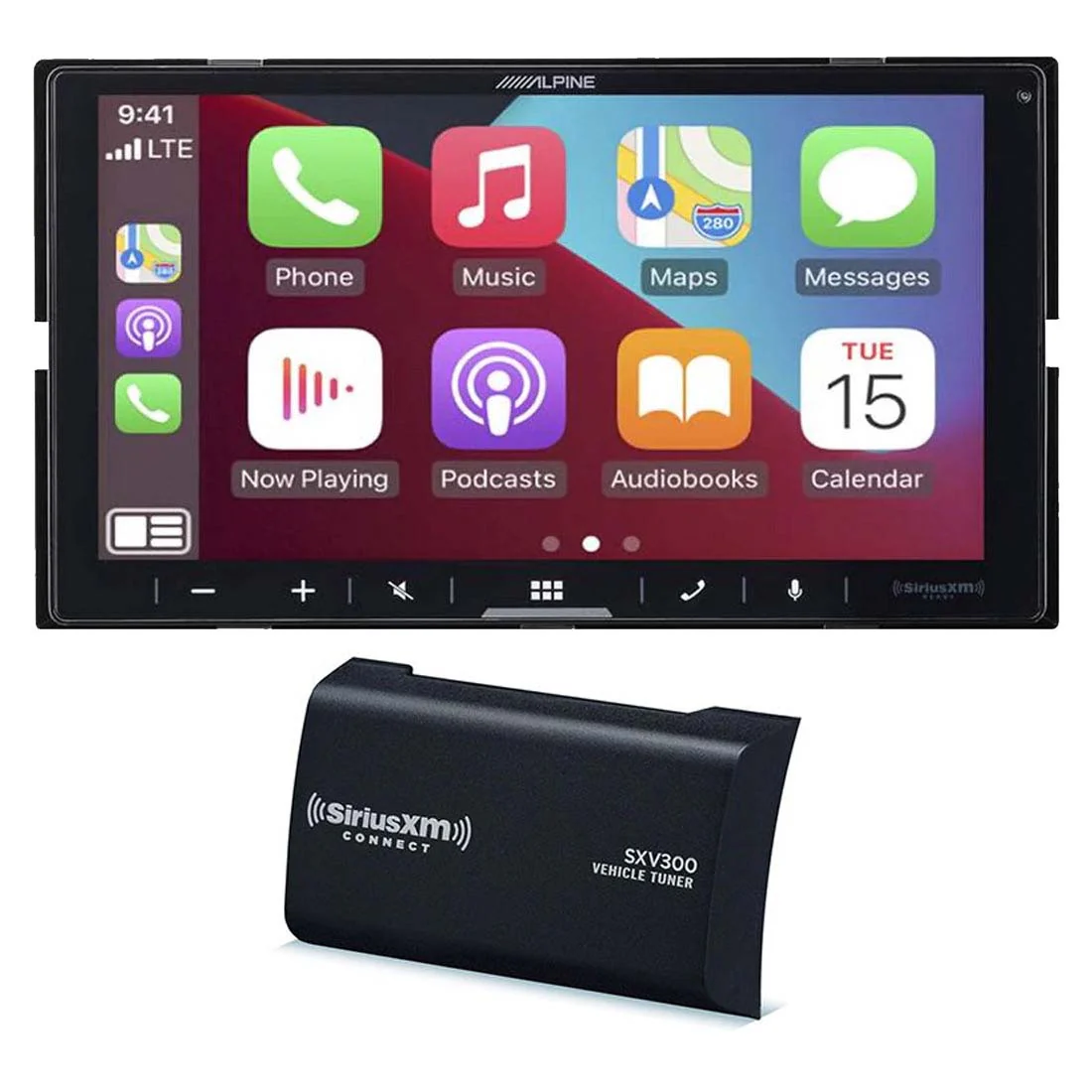 Alpine iLX-W670 7" Digital Multimedia Receiver | SiriusXM SXV300V1C Connect Vehicle Tuner - Bundle