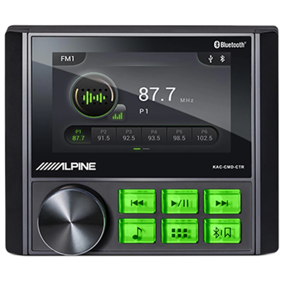 Alpine KAC-CMD-CTR All-Weather Digital Media Receiver for ATVs and UTVs (KACCMDCTR)