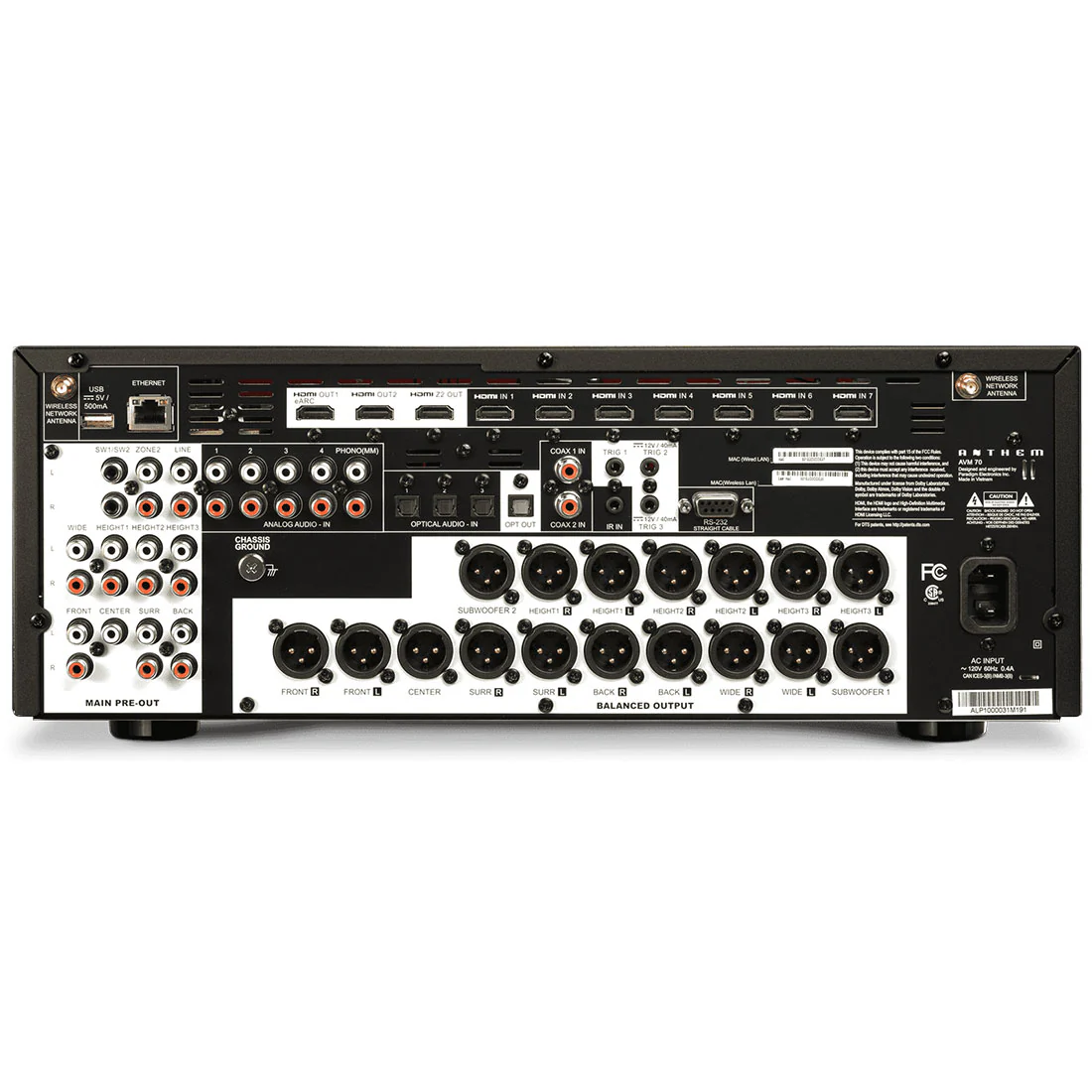 Anthem AVM 70 8K AV Pre-Amplifier / Processor (AVM708K) - Image 3