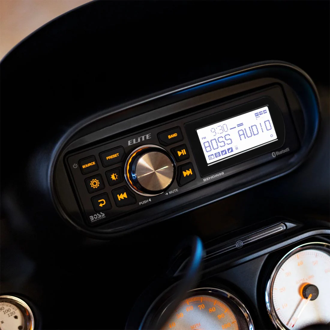 Boss Audio Elite BEHDIN98 Digital Multimedia Receiver for select 98-2013 Harley-Davidson Touring Motorcycles (OPEN BOX) - Image 7