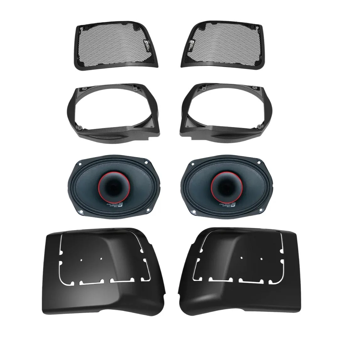 Cerwin Vega RPMPH694LK Cut In Lid Kit with PH694 Speakers for 2014-2023 Harley Davidson Motorcycles (RPMPH694LK)