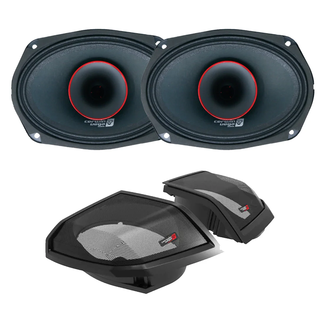 Cerwin Vega RPMPH694LK24 Cut In Lid Kit with PH694 Speakers for 2024+ Harley Davidson Motorcycles (RPMPH694LK24)
