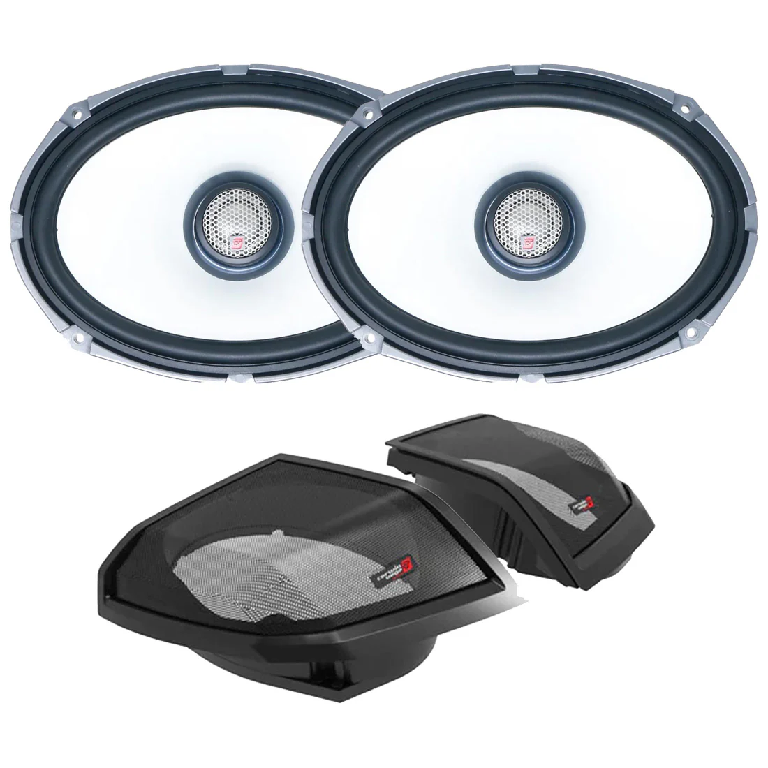 Cerwin Vega RPMSM694LK24 Cut In Lid Kit with SM69F4 Speakers for 2024+ Harley Davidson Motorcycles (RPMSM694LK24)