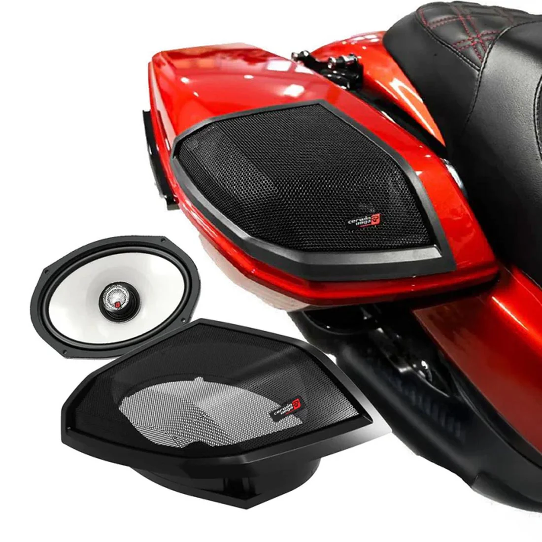 Cerwin Vega RPMSM694LK24 Cut In Lid Kit with SM69F4 Speakers for 2024+ Harley Davidson Motorcycles (RPMSM694LK24) - Image 2