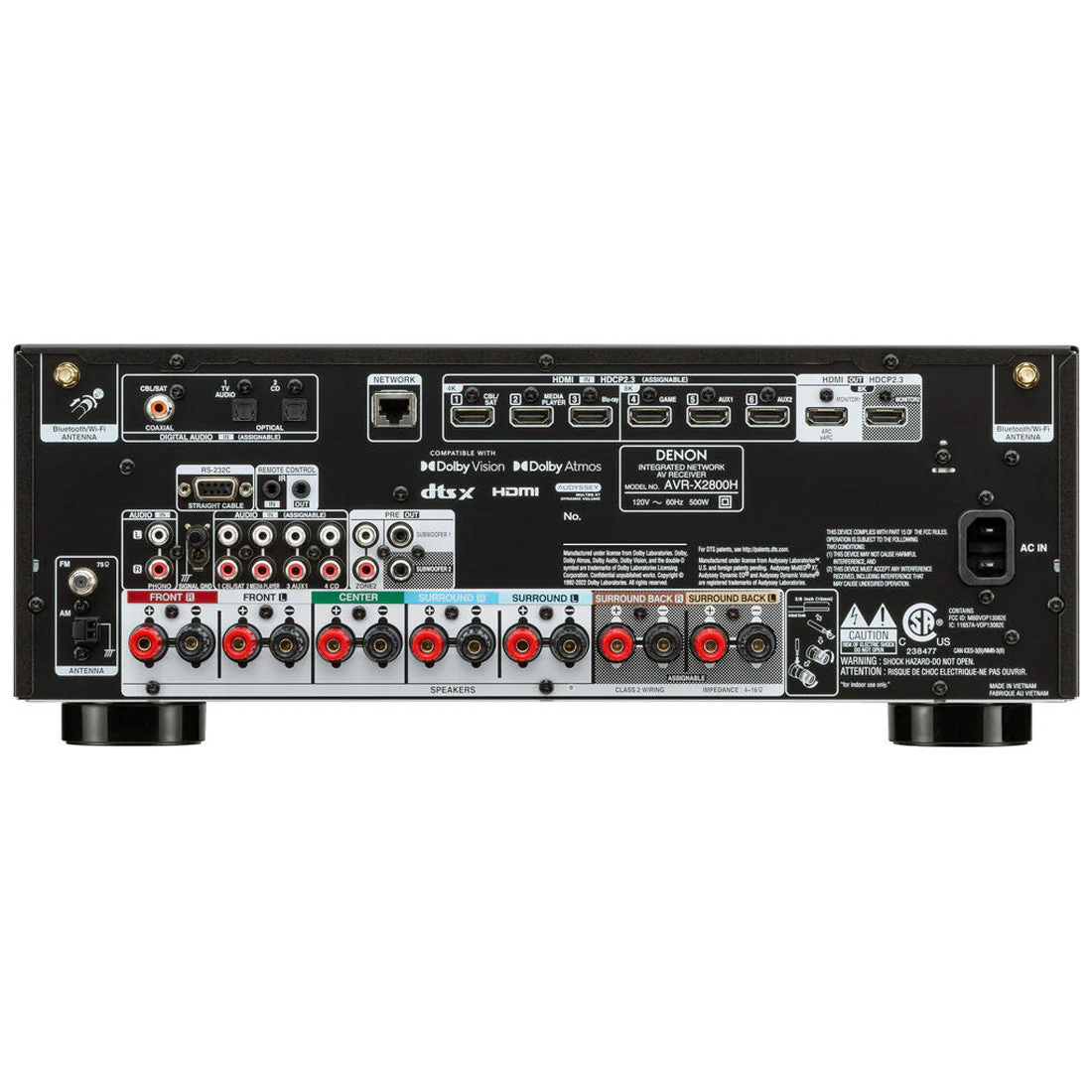 Denon AVR-X2800H 7.2 Channel 8K AV Receiver B-STOCK | Home 350 Speaker Bundle - Image 4