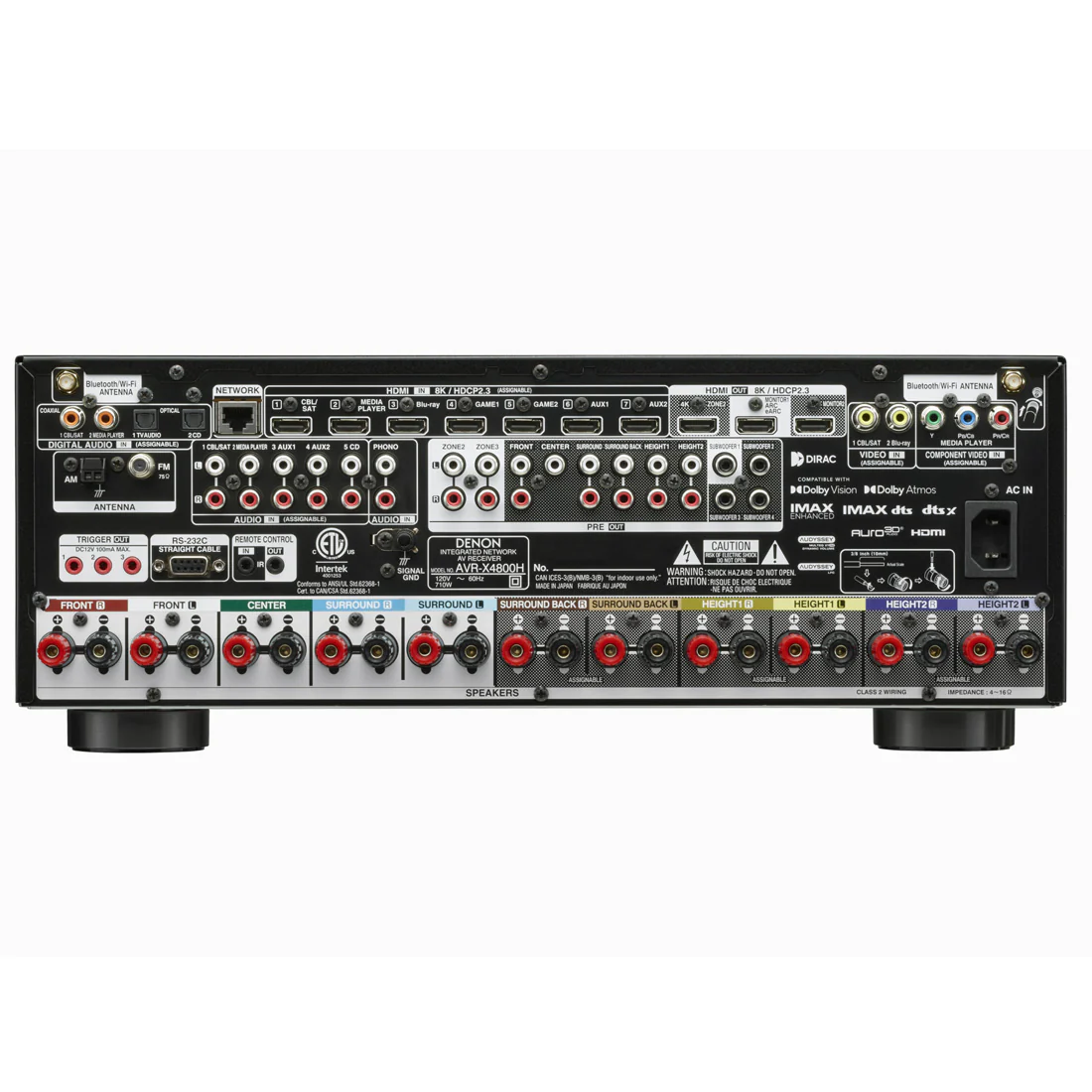 Denon AVR-X4800H 9.4 Channel 8K AV Receiver with 3D Audio (AVRX4800H) - Image 2