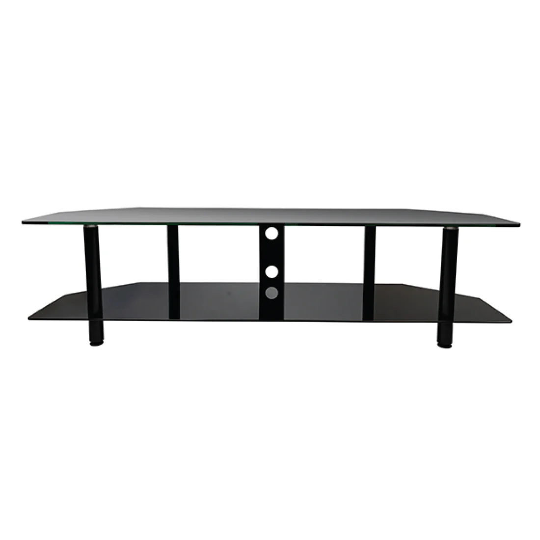 EVOssentials 58" Tempered Glass TV Stand - Black (EVOTV5075G)