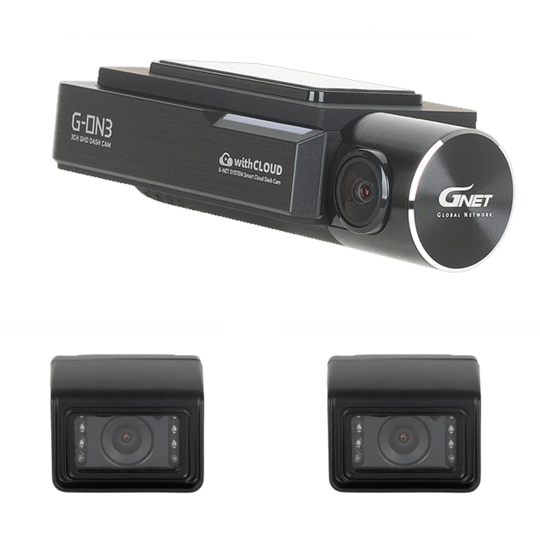 GNET G-ON3T2 3 Channel HDR 1440p Dash Cam with 1080p Exterior IR Right and Left (GON3T2)