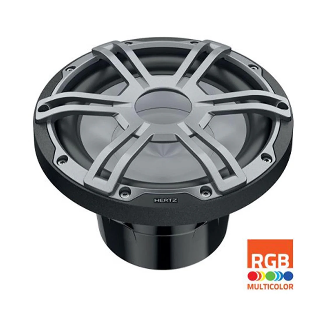 Hertz HMS 10 S4-LD-G 10" 600W 4-Ohm Marine RGB LED Subwoofer - Grey (HMS 10 S4LDG) - Image 2