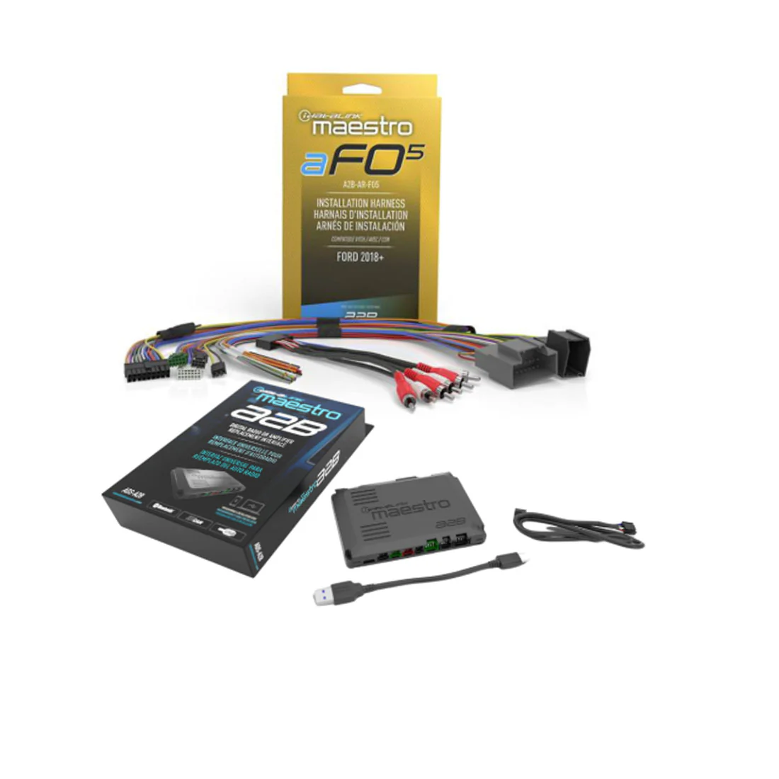 iDatalink Maestro A2B-AR-FO5 Amplifier Replacement Harness for Select Ford Vehicles with A2B Amplifiers (A2BARFO5)