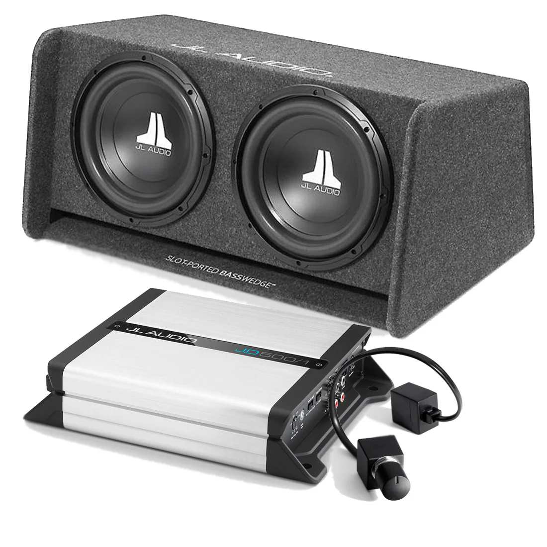 JL Audio CP212-W0V3 Subwoofer | JD500/1 Amplifier | RBC-1 Remote Bundle - 93283 | 98362 | 98015