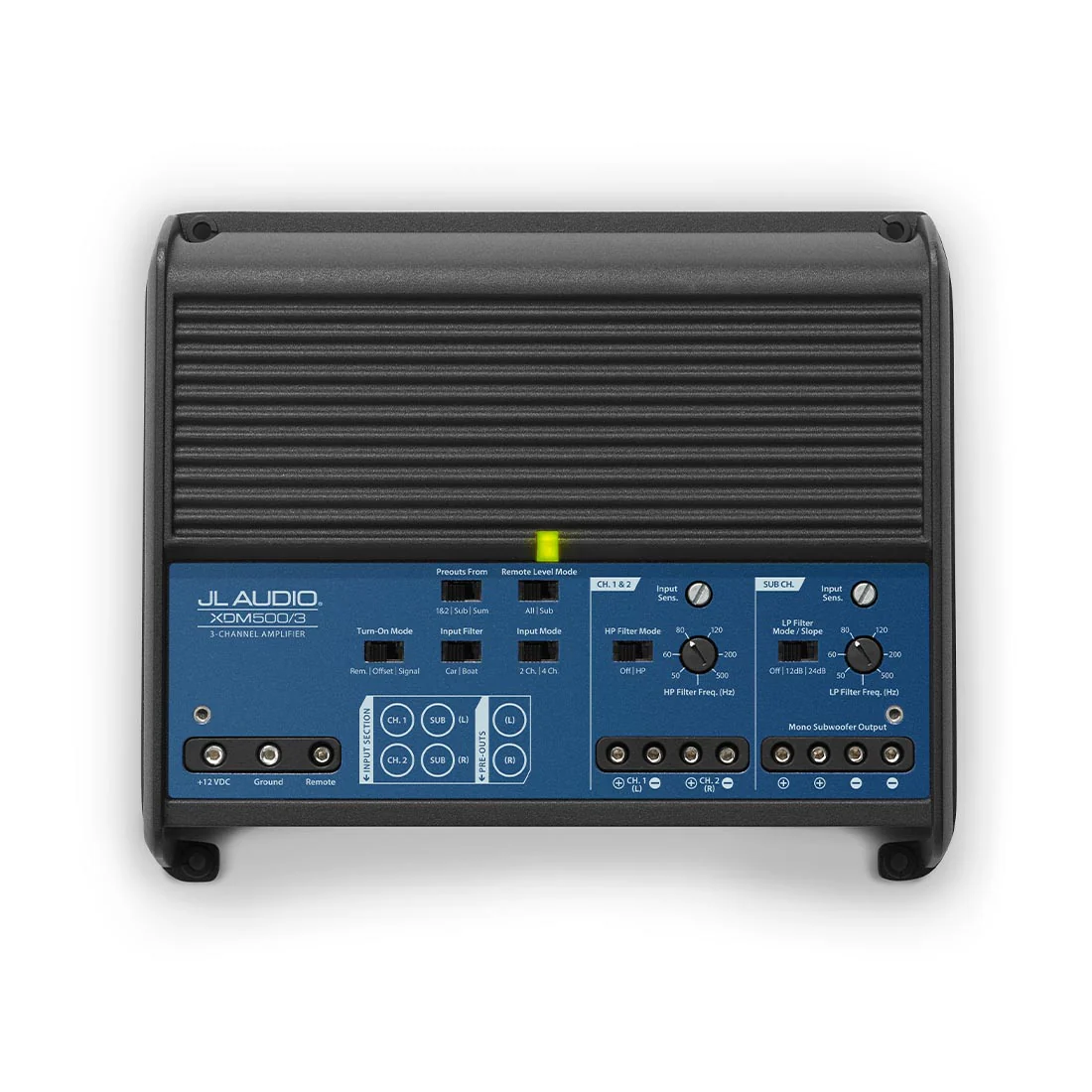JL Audio XDM500/3 3 Channel 500 W Class D Car/Marine System Amplifier - #98682 (XDM500/3) - Image 4