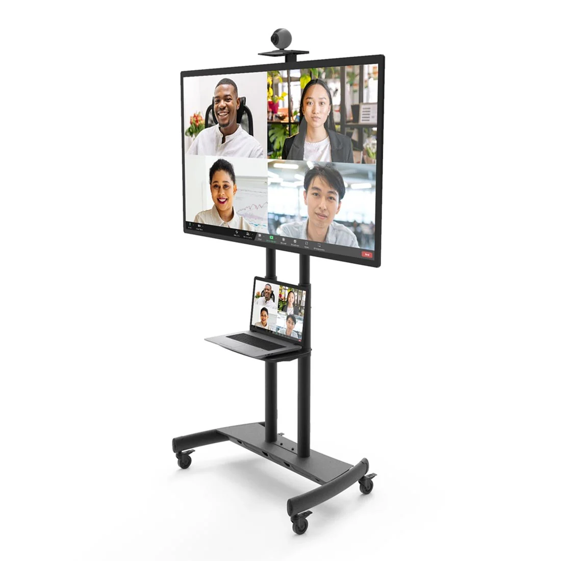 Kanto MTM86PL Rolling TV Cart with Height Adjustment for 55" - 86" TVs - Image 17