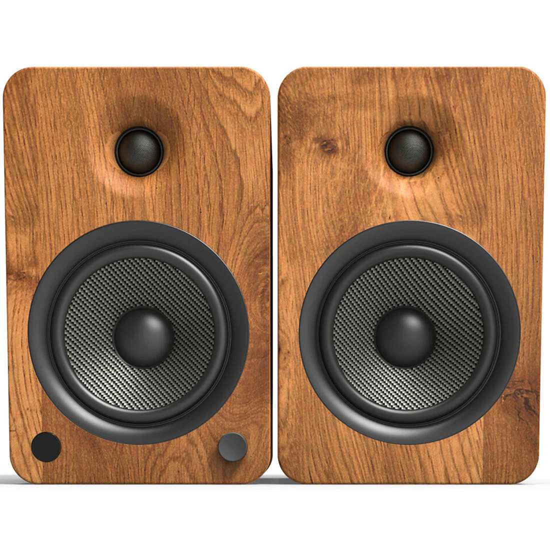 Kanto YU6WALNUT YU6 Powered Desktop Speakers - Pair - Walnut (YU6WALNUT) - Image 2