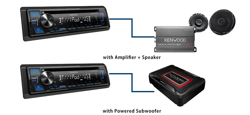 Kenwood eXcelon KDC-X305 CD-Receiver with Bluetooth (OPEN BOX) - Image 6