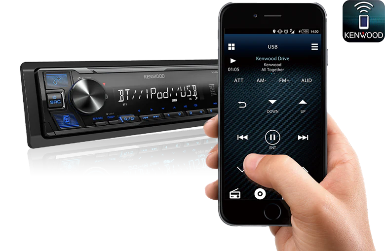 Kenwood KMM-BT232U Digital Media Receiver with Bluetooth (KMMBT232U) - Image 4