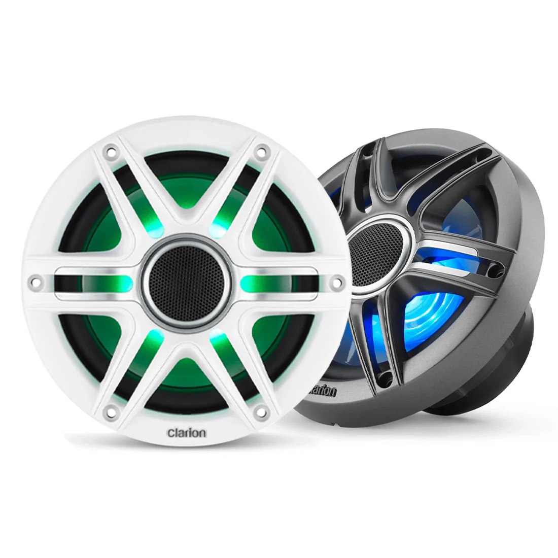 Kenwood KMR-D382BT Marine CD-Receiver | Clarion CMSP-651RGB-SWG Marine RGB Speakers - Bundle - Image 4
