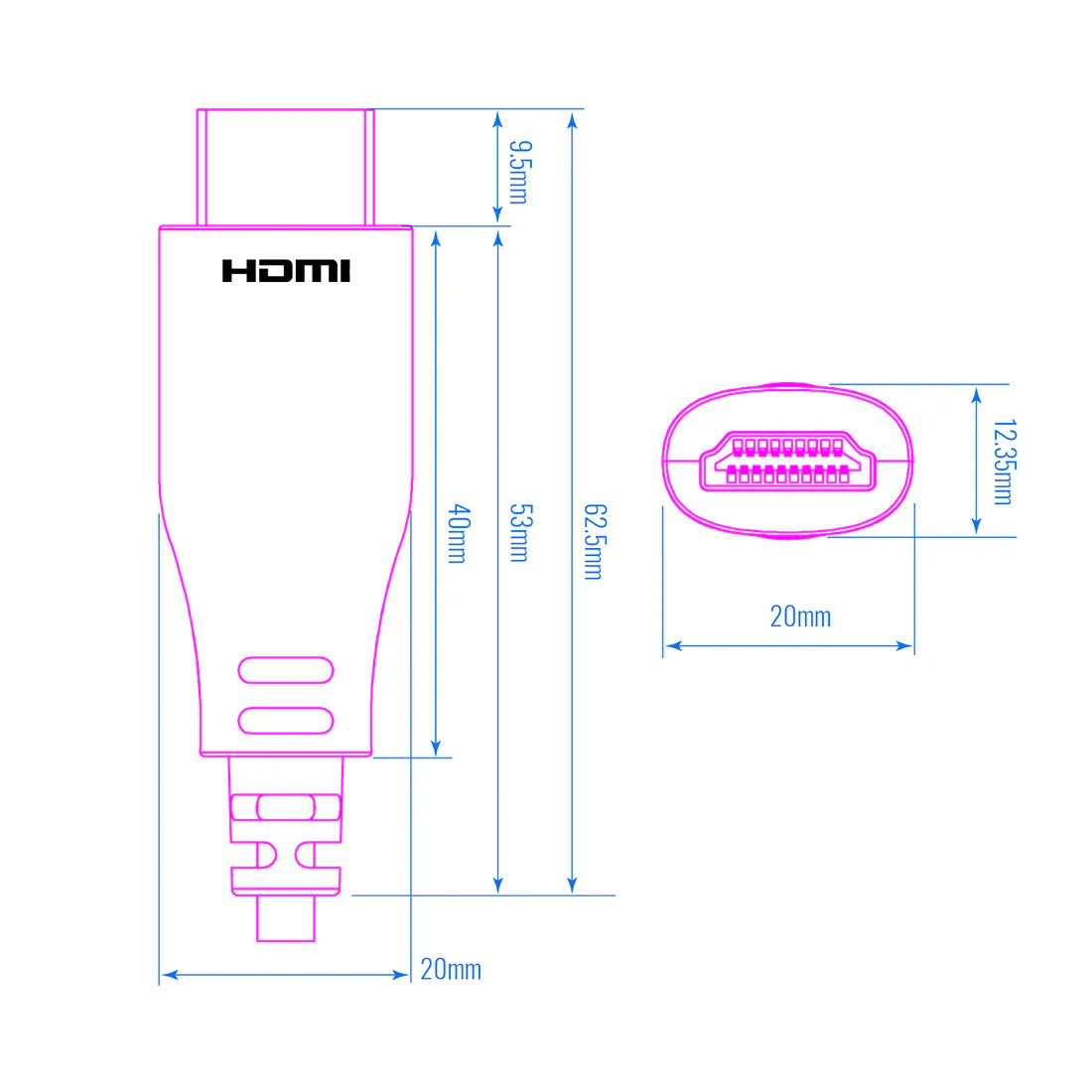 Key Digital KDAOCH131P Plenum Active Optical HDMI Cable - 131FT (KDAOCH131P) - Image 2