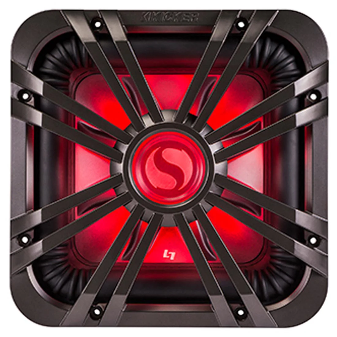 Kicker 11L710GLC 10" Square LED Grille for Solo-Baric L7 Subwoofer - Charcoal (11L710GLC) - Image 3