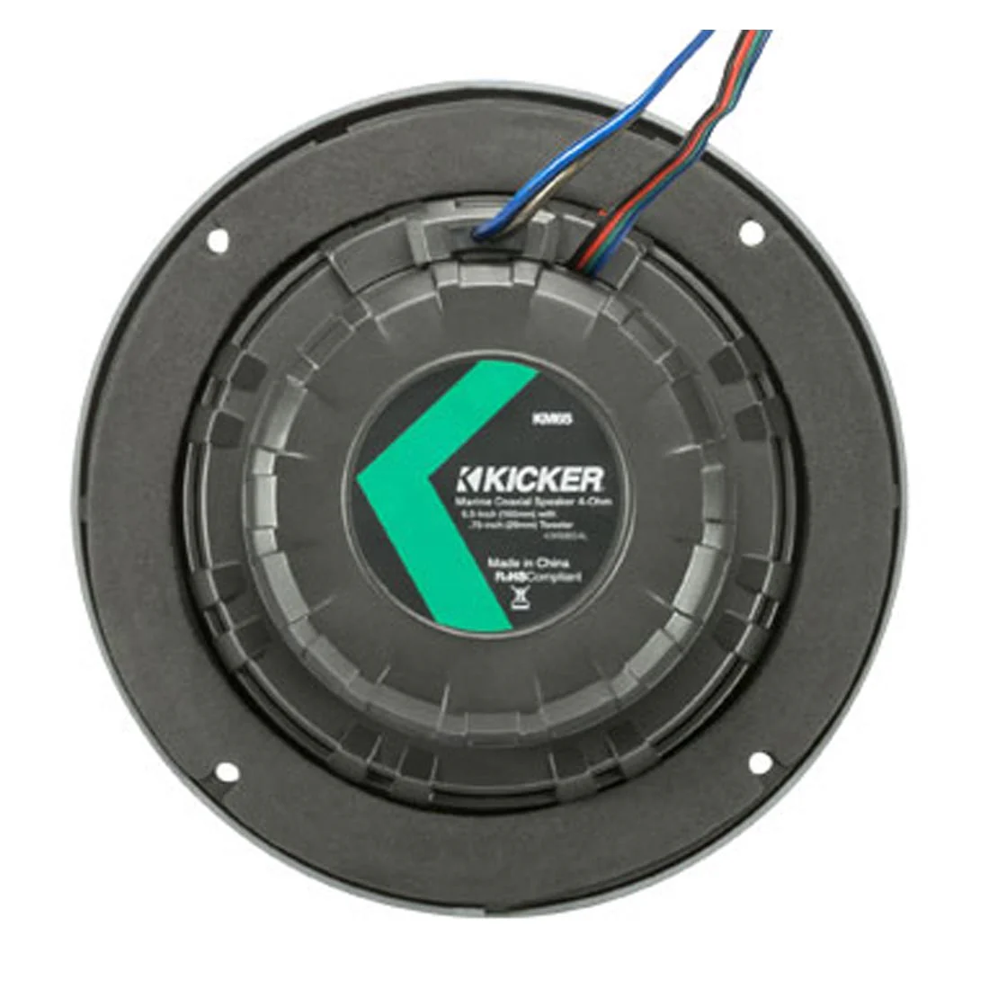 Kicker 45KM654L 6.5" 2-Way 4-Ohm Marine Coaxial Speakers with LED Lighting (45KM654L) - Image 4