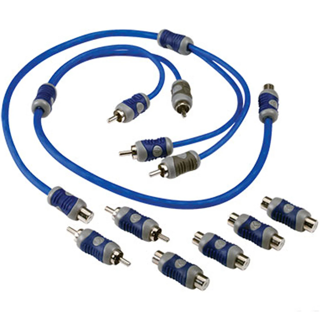 Kicker 46KIYFM K Series Y-Cord Adapters - Pair - 1 Female RCA/ 2 Male RCA (46KIYFM)