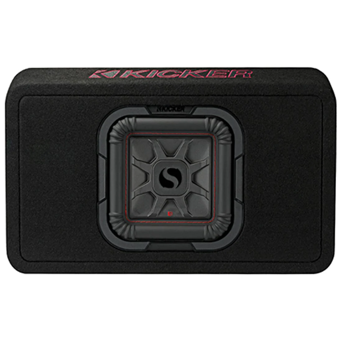 Kicker 46TL7T82 Sealed 2-Ohm Enclosure with Single Square L7T Series 8" Shallow-Mount Subwoofer (46TL7T82)