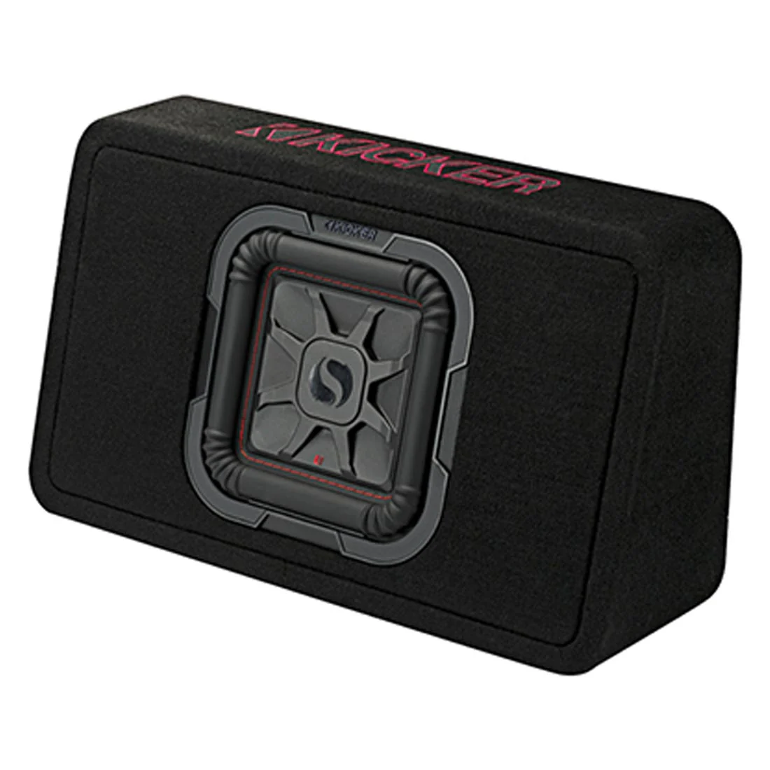 Kicker 46TL7T82 Sealed 2-Ohm Enclosure with Single Square L7T Series 8" Shallow-Mount Subwoofer (46TL7T82) - Image 3