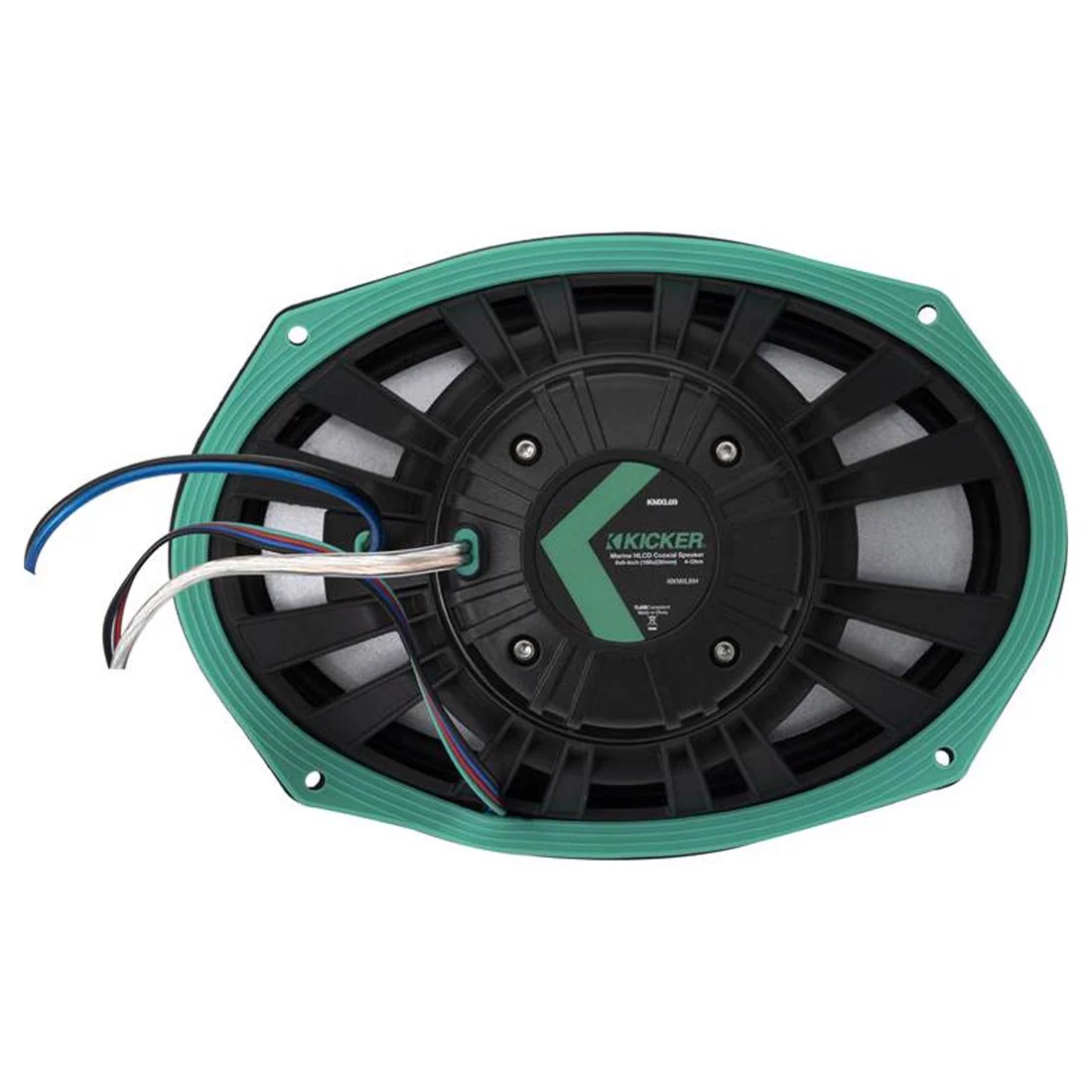 Kicker 48KMXL694 6"x9" Coaxial Marine Speakers with White and Charcoal Grilles (48KMXL694) - Image 3