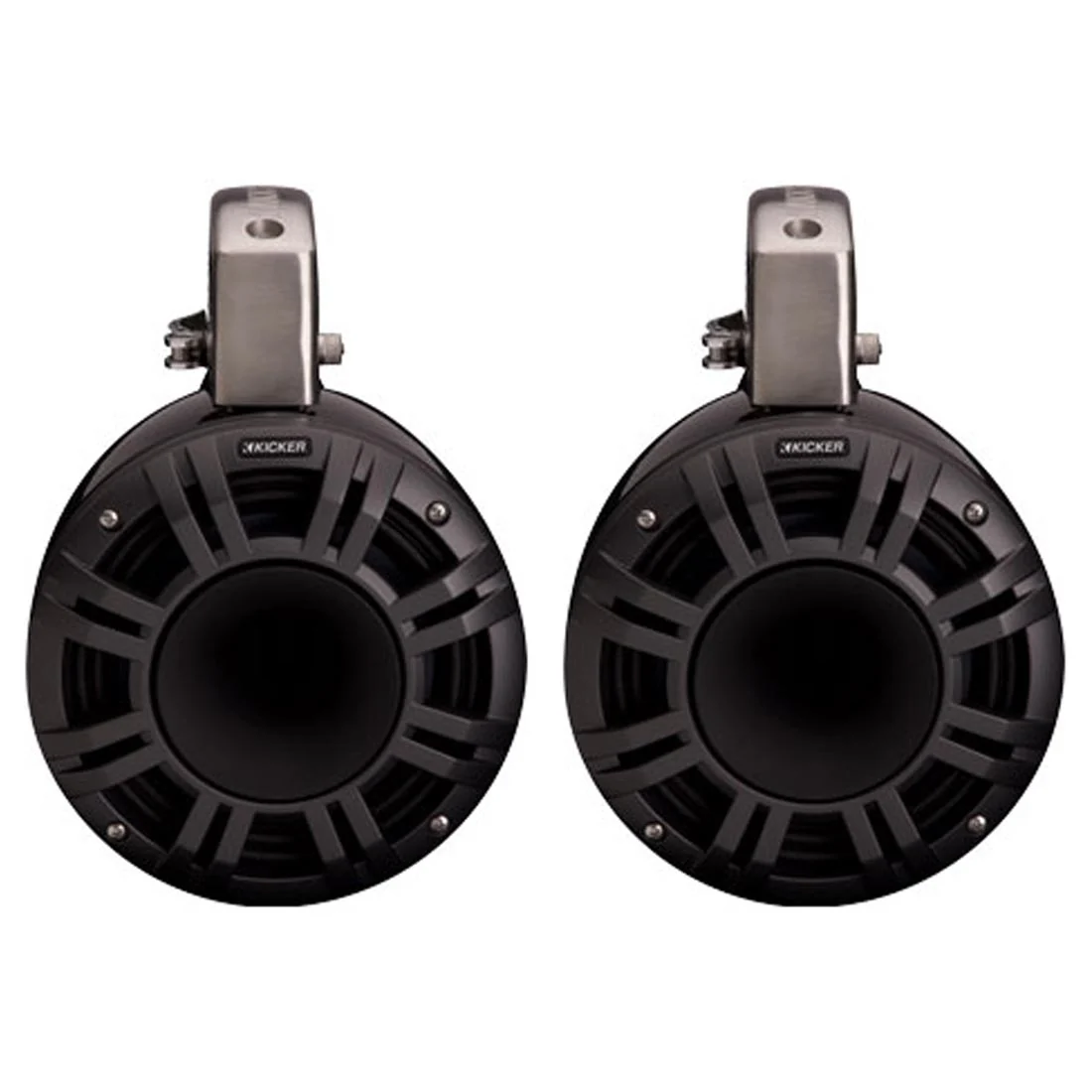 Kicker 51KMTCXL8 8" Marine Wakeboard Tower Speakers with RGB Lighting - Black - Image 2