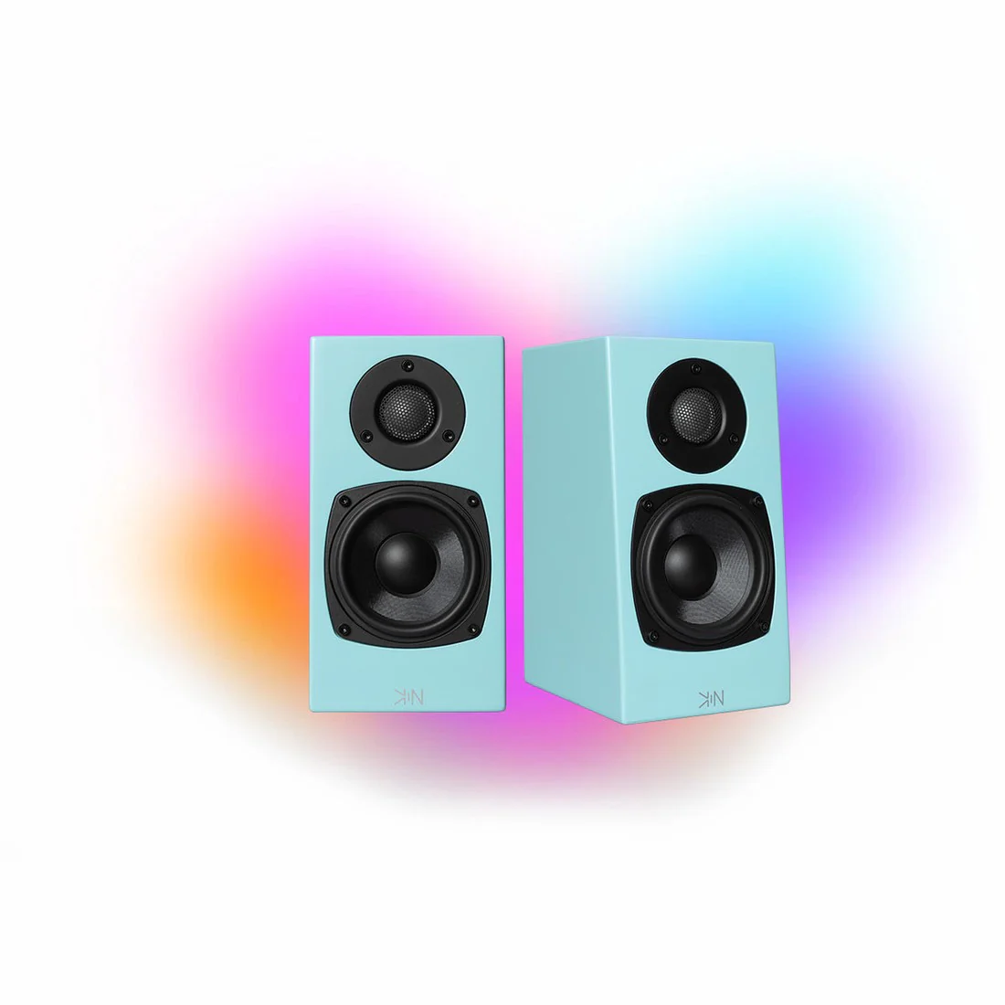 KIN One Bookshelf Speakers Blue Pair | KIN Amp Bluetooth Stereo Amplifier - Black - Bundle - Image 2