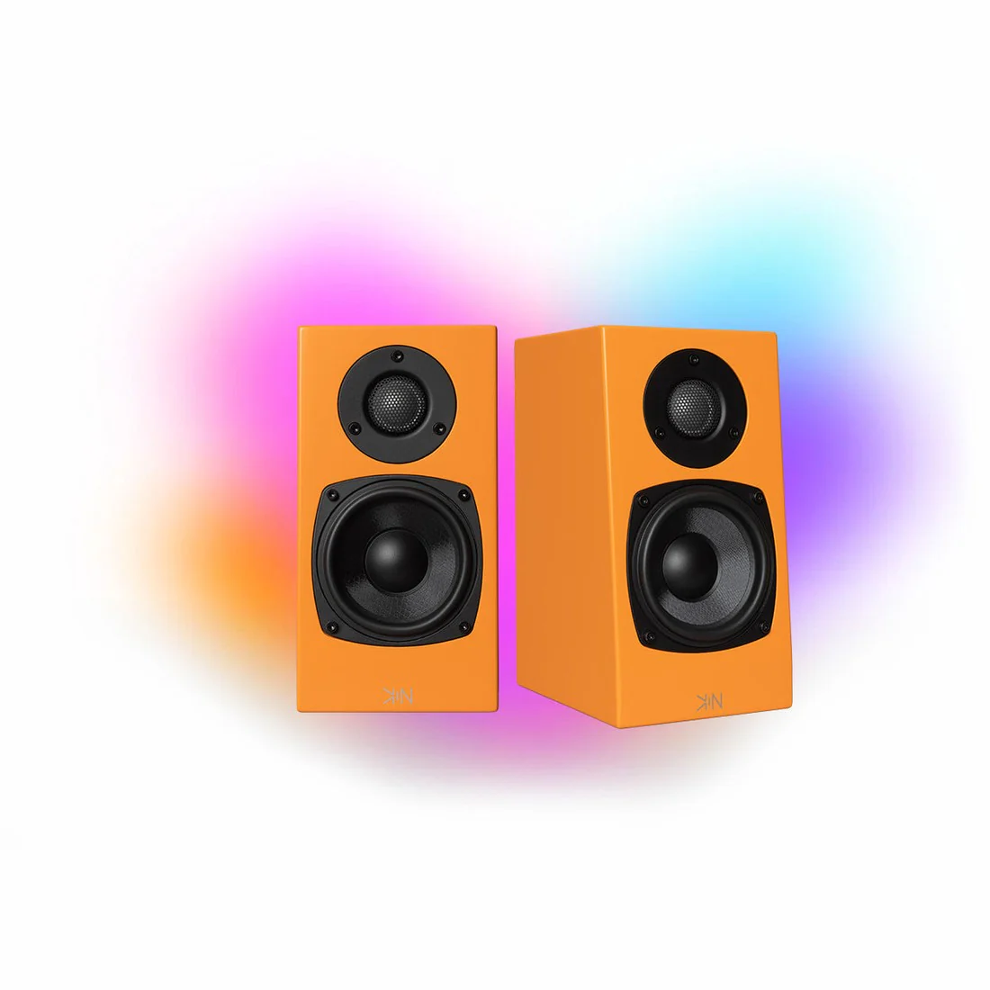 KIN One Bookshelf Speakers with 4" Woofer Orange Pair| KIN Amp Bluetooth Stereo Amplifier - Black - Bundle - Image 3
