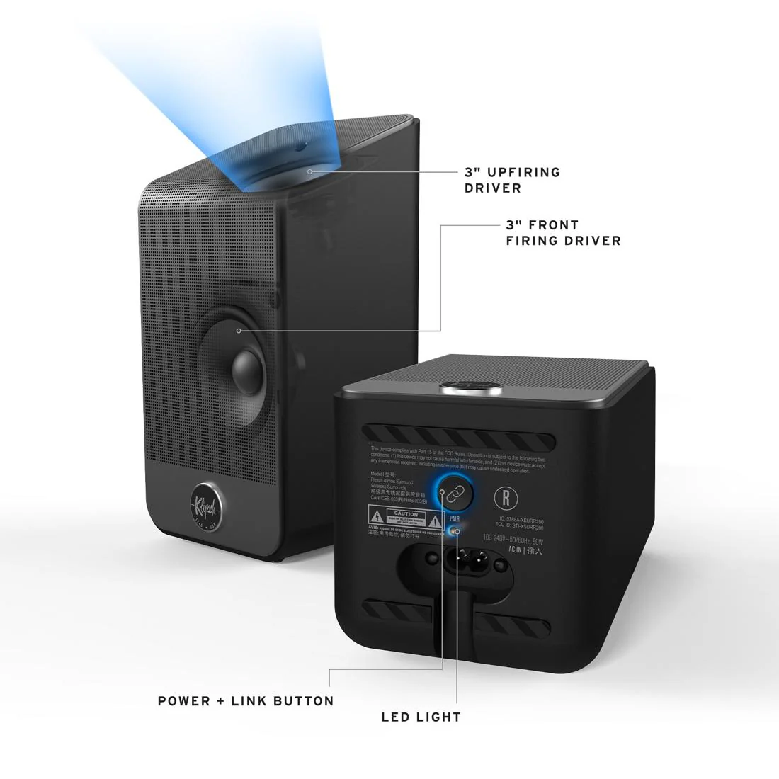 Klipsch Flexus Surr 200 Wireless Dolby Atmos Surround Speakers - Pair - Image 3