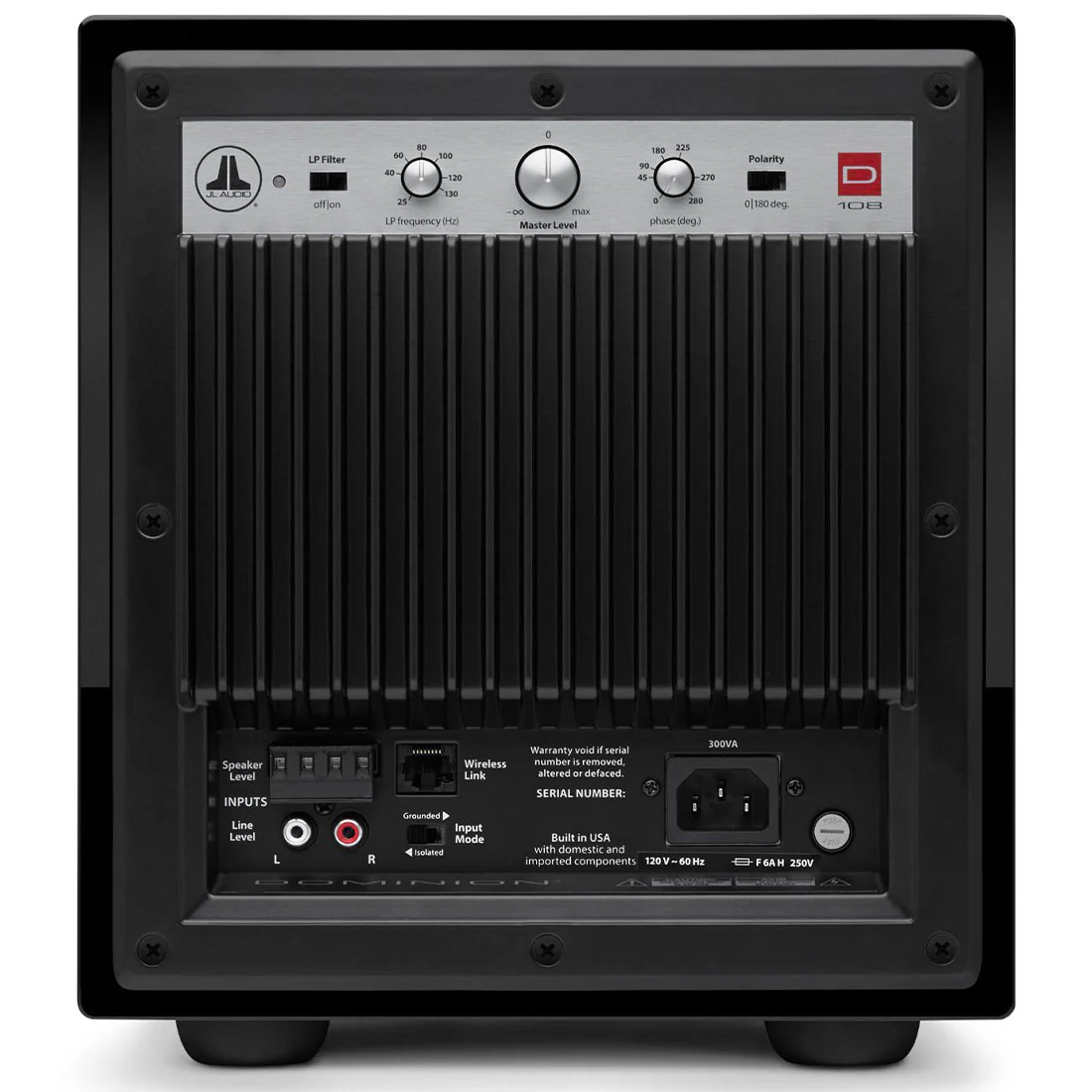 JL Audio Home Audio D108-GLOSS 8" Powered Subwoofer - #96282 (D108GLOSS) - Image 2