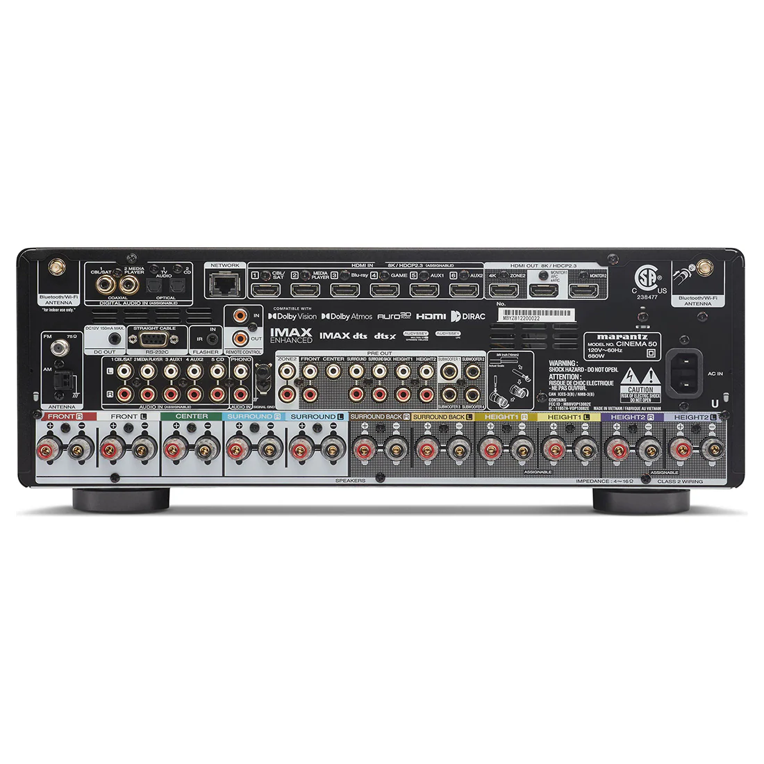 Marantz Cinema 50 9.4 Channel AV Receiver with Dolby Atmos – 2023 Model (CINEMA50) - Image 3
