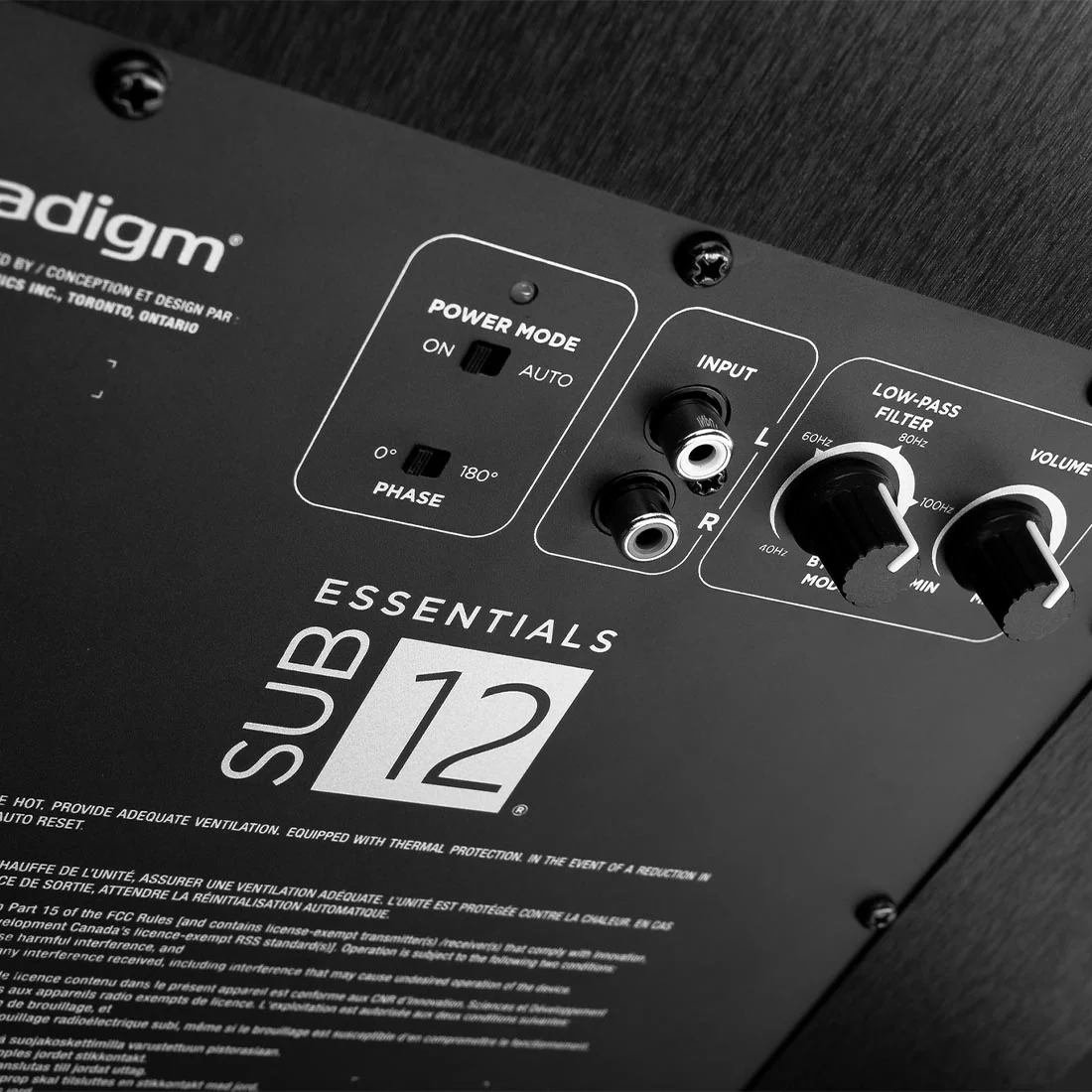 Paradigm Essential Sub Series Subwoofer - Brushed Black Vinyl - Image 10