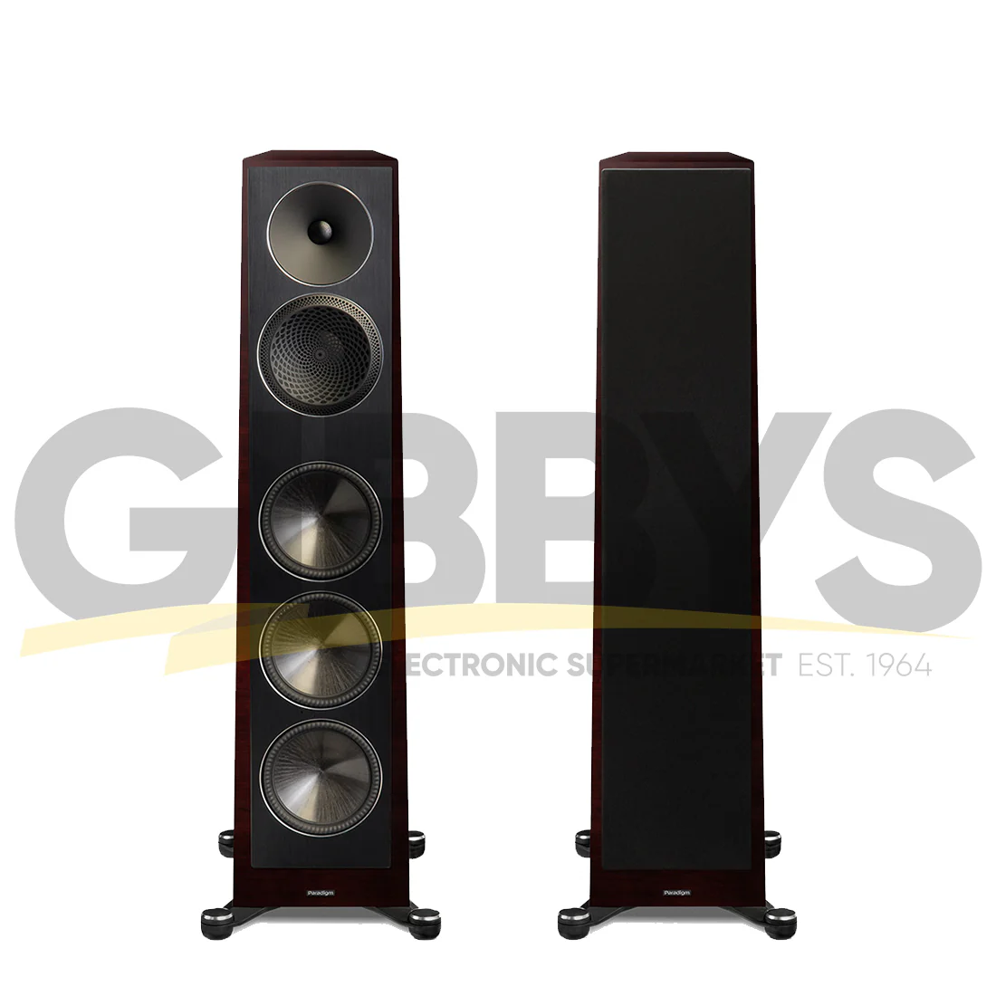Paradigm Founder 100F Floor Standing Speaker - Pair | Founder 90C Center Channel Speaker - Midnight Cherry - Bundle - Image 2