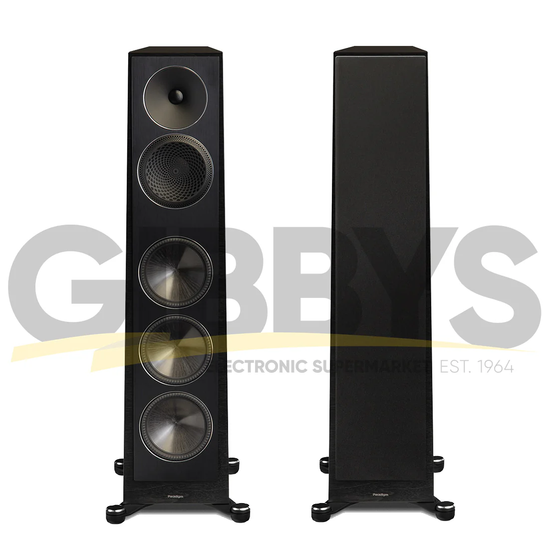 Paradigm Founder 120H 5-Driver 3 Way Hybrid Floor Standing Speaker - Black Walnut - Pair - Image 9