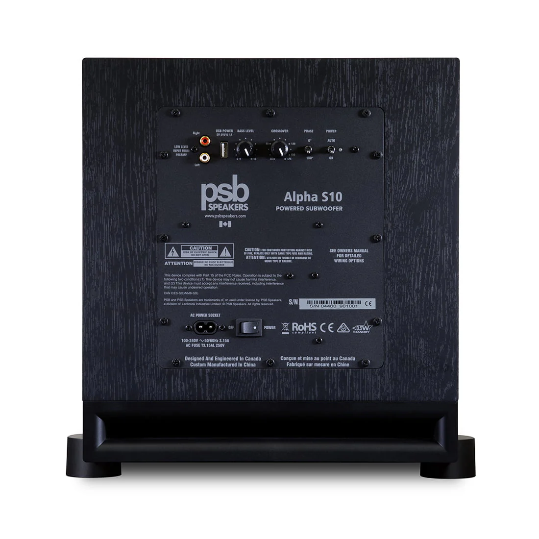 PSB Alpha S10 150W Powered Subwoofer (ALPHA SUB10) - Image 5