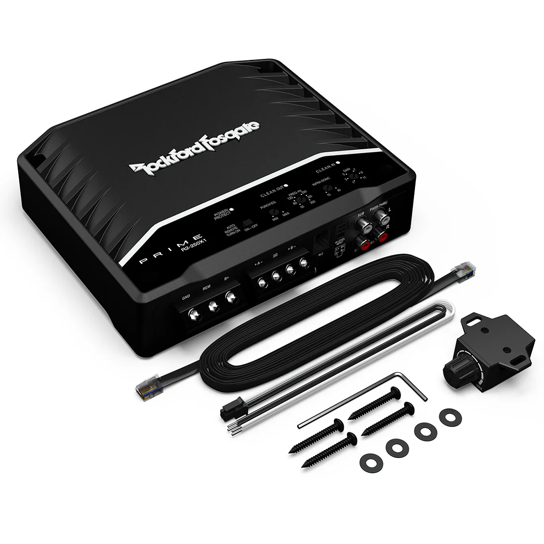 Rockford Fosgate R2S-1X10-BUNDLE 10" Shallow Loaded Subwoofer Enclosure | R2-250X1 Mono Amplifier | RFK8I Installation Kit (R2S1X10BUNDLE) - Image 10