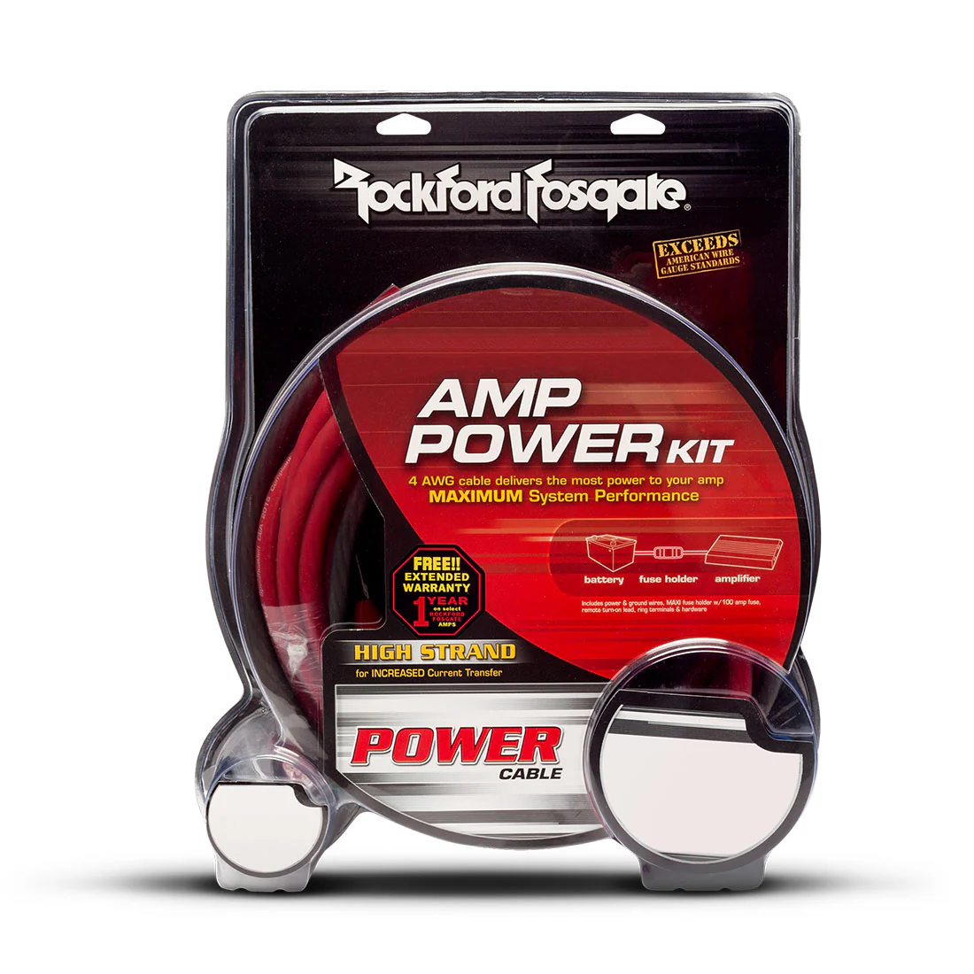 Rockford Fosgate RFK4 4 AWG Power Amplifier Installation Kit (OPEN BOX - LIKE NEW)