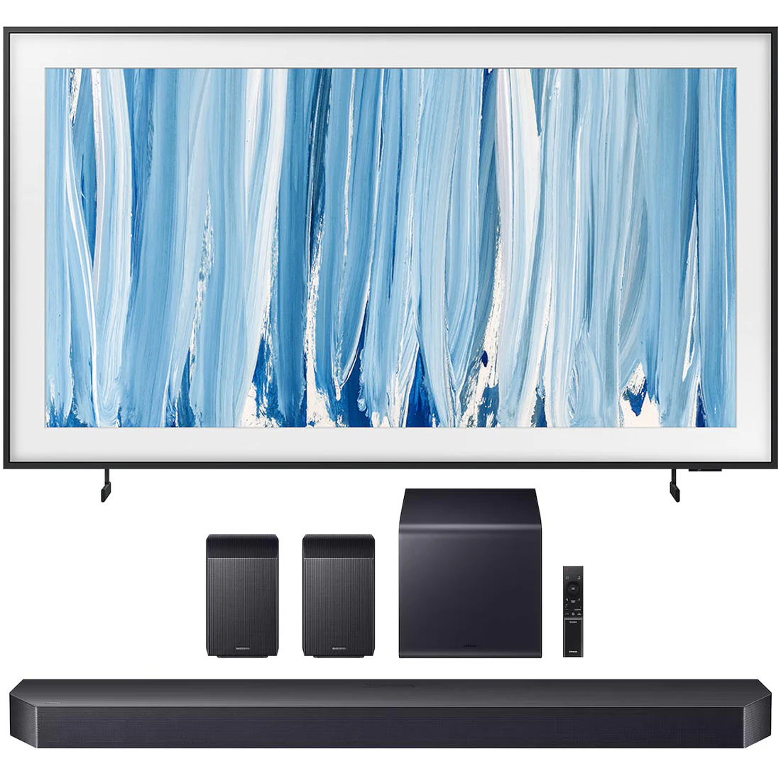 Samsung LS03HW The Frame Pro 4K Vision AI Smart TV | HW-Q990H/ZC 11.1.4 Channel Soundbar with Subwoofer & Rear Speaker - 2026 Bundle