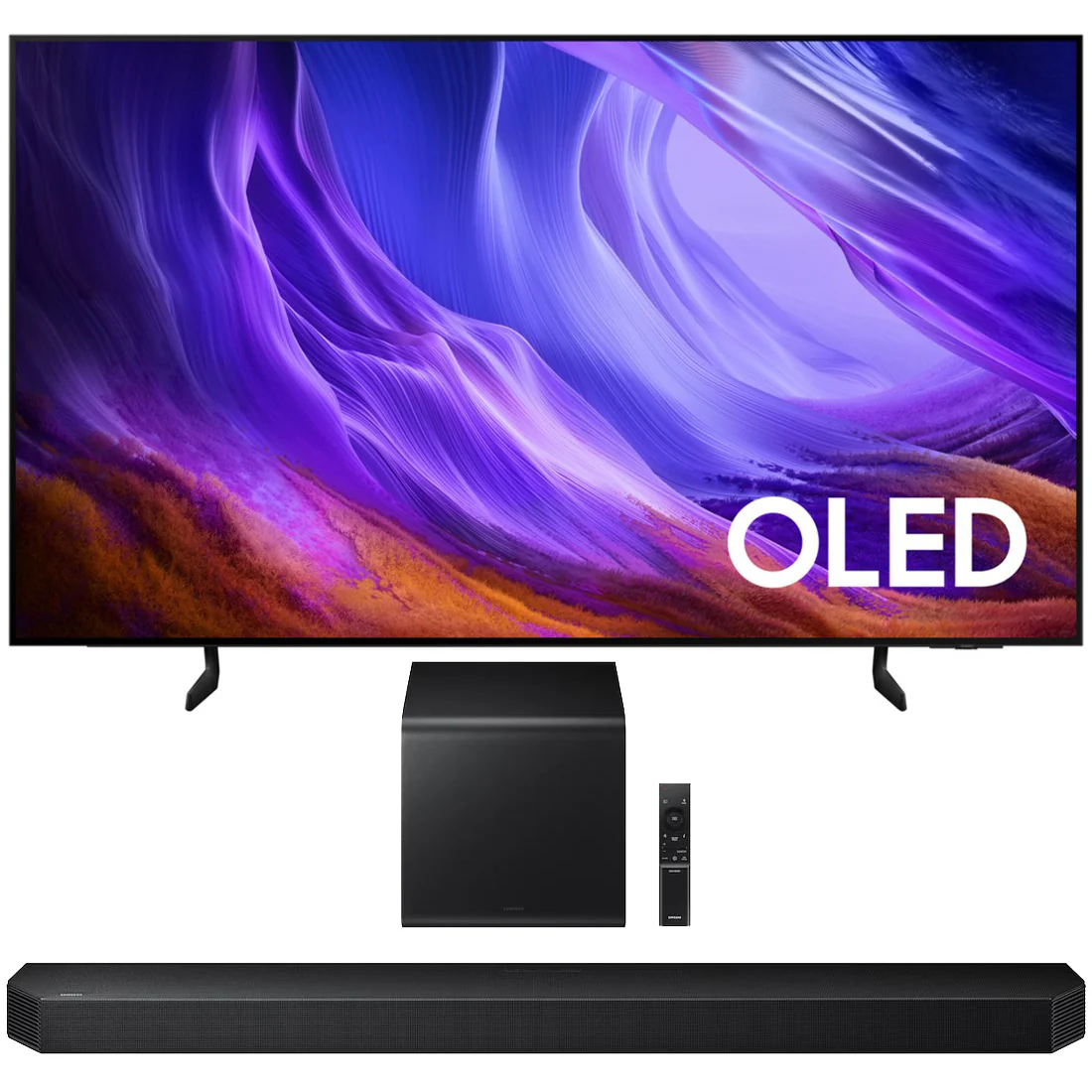 Samsung S85H OLED 4K Vision AI Smart TV | HW-Q800H/ZC 5.1.2 Channel Soundbar and Subwoofer - 2026 Bundle