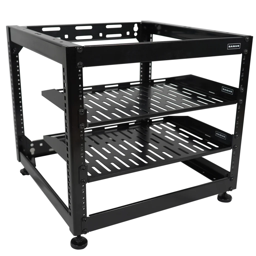 Sanus CFR1610-B1 10U AV Rack Stackable Open Frame Network Rack (CFR1610B1) - Image 4
