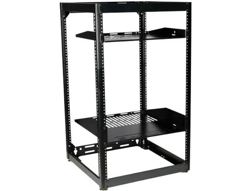 Sanus CFR1620-B1 20U AV Rack Stackable Open Frame Network Rack (CFR1620B1)