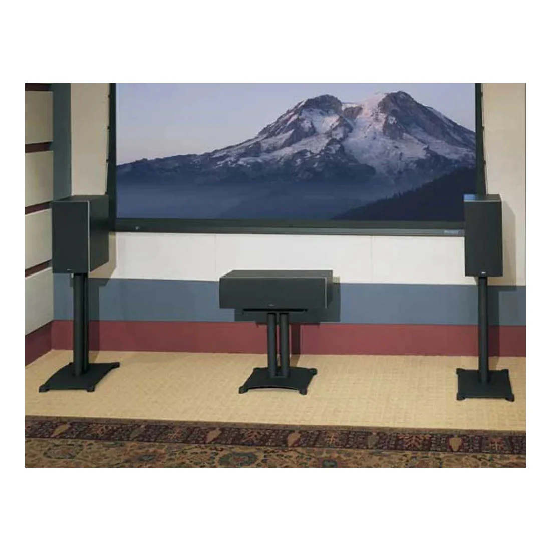 Sanus SF22-B1 22" Heavy Duty Speaker Stands for Bookshelf Speakers up to 35 lbs - Pair (SF22B1) - Image 2