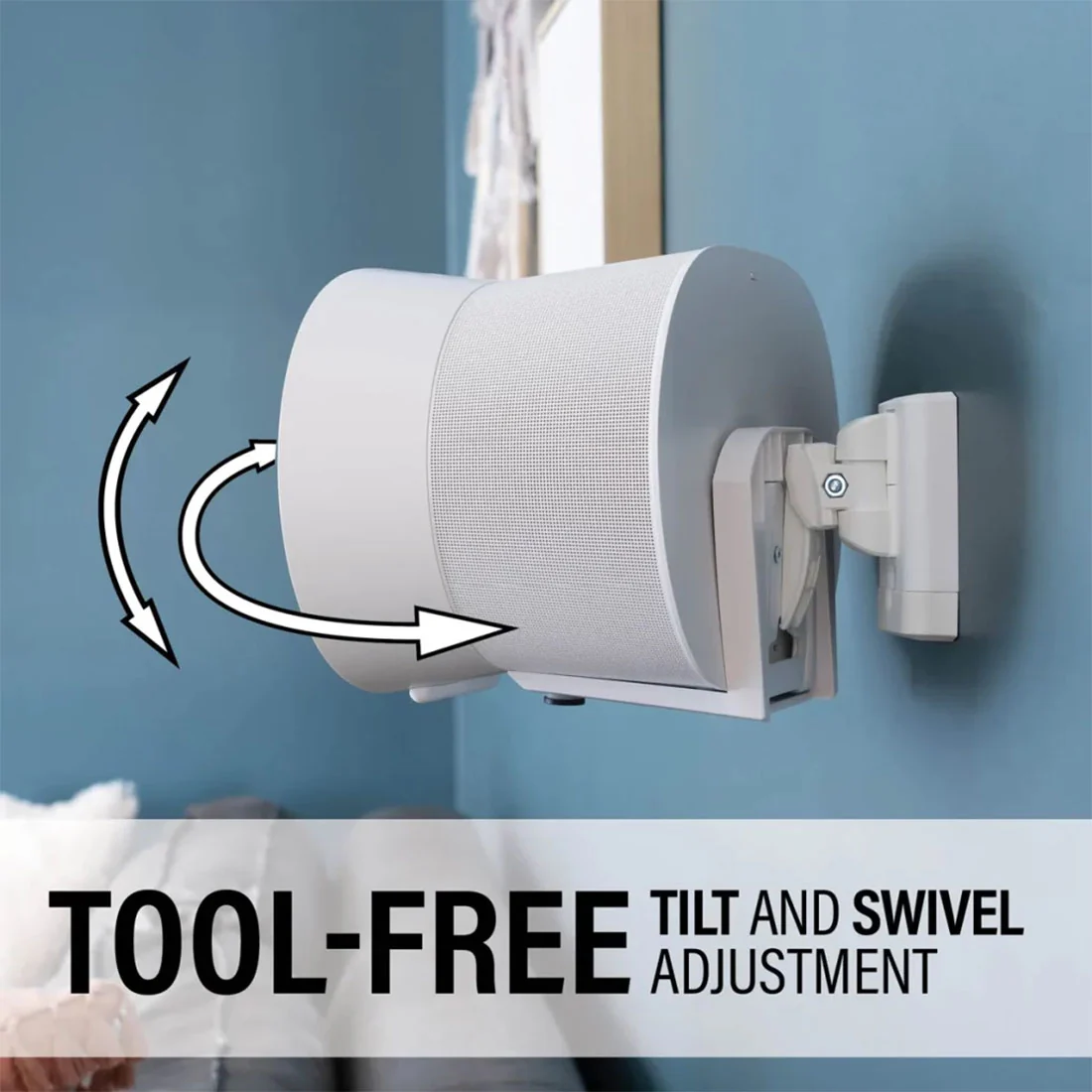 Sanus WSWME32-W2 Adjustable Speaker Wall Mount Designed For The Sonos Era 300 - White - Pair (WSWME32W2) - Image 3