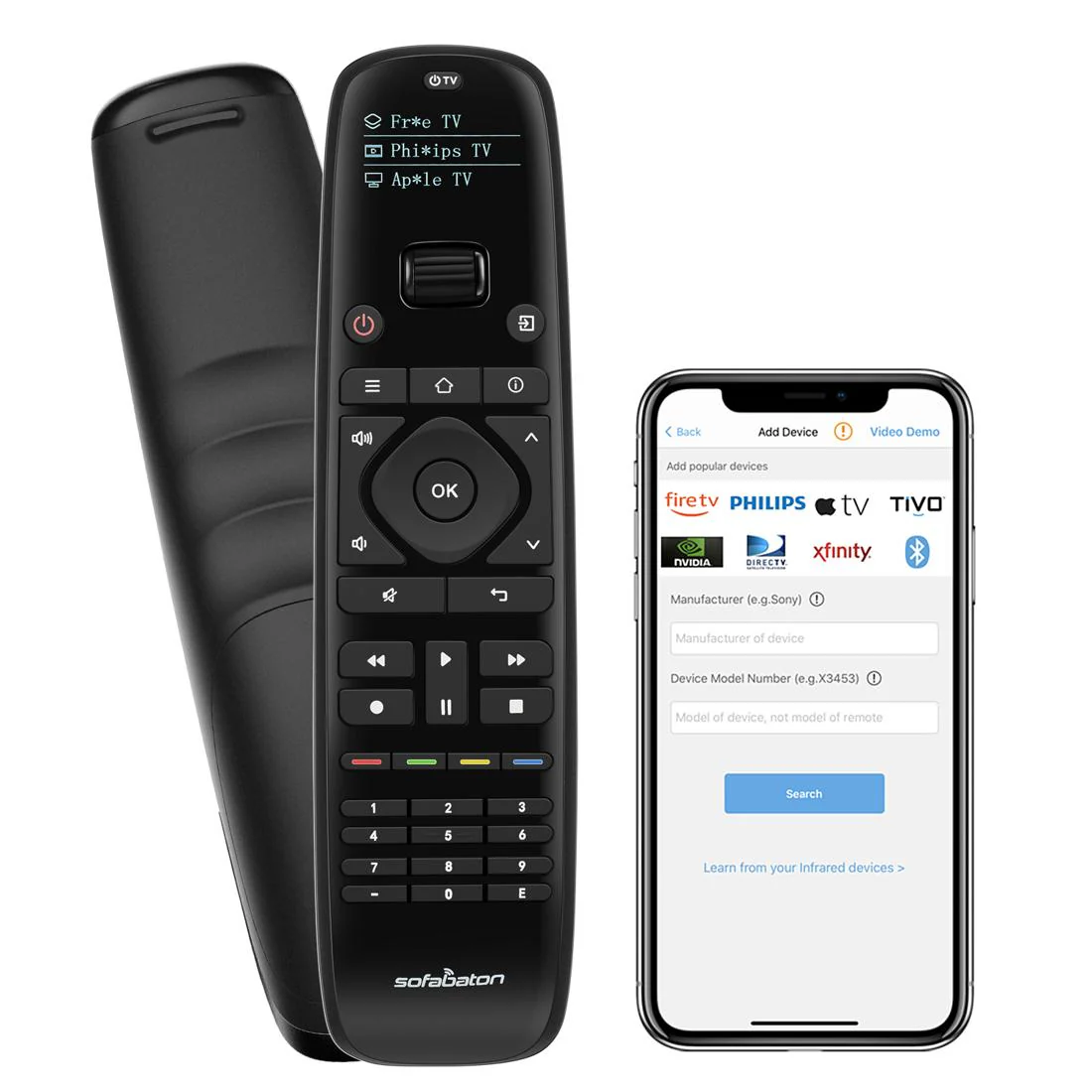 Sofabaton U2 Universal Remote Control - Control Up To 15 Devices