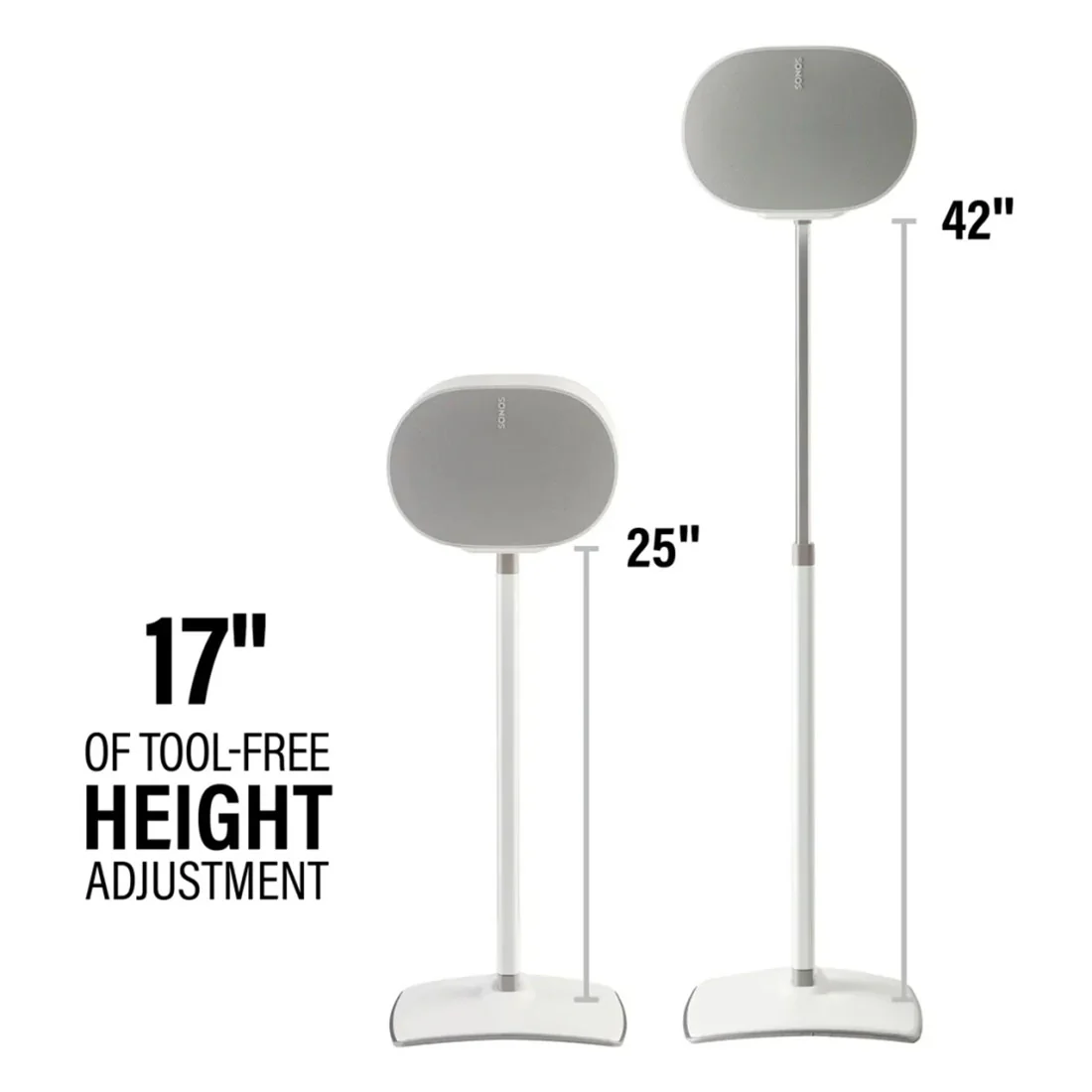 Sanus WSSE3A2 Height Adjustable Speaker Stand For Sonos Era 300 - Pair (WSSE3A2B2) - Image 5