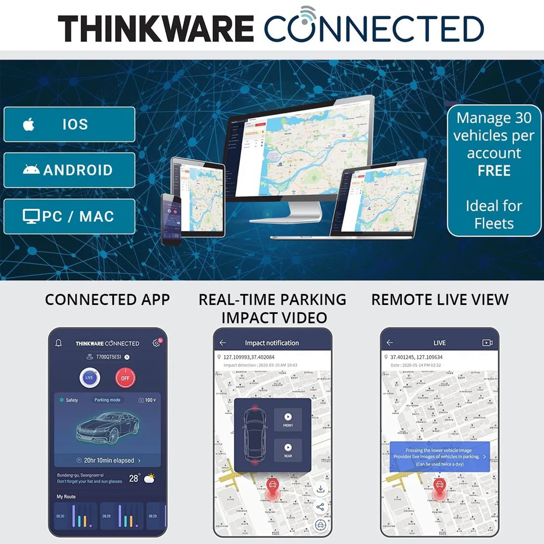 Thinkware U1000PLHF 2-Channel 4K UHD Front Dash Cam with WiFi & 64GB SD Card (U1000PLHF) - Image 10