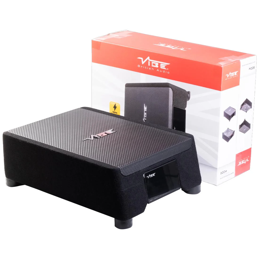Vibe Audio BA10ASQ-V4 Black Air 10" Shallow Active Loaded Subwoofer Enclosure - Each (BA10ASQV4) - Image 3